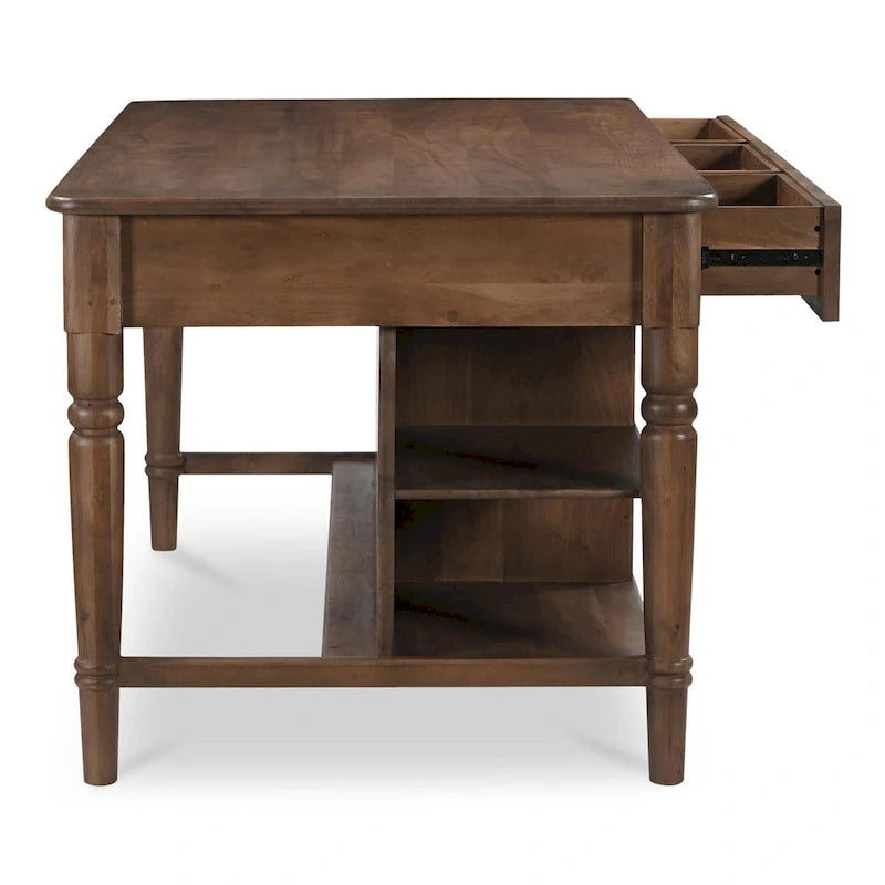 NADAAL STUDIOS Cove, Wooden Kitchen Island with Storage - 72W x40.5D x36.5H