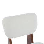 Set of 2 Modern Beige Lounge Chairs with Polyester Upholstery, Sturdy Wood Base, for Various Rooms