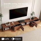 Modern Retractable & Extendable TV Stand with 4 Drawers, Up to 103 Inches - 78.54D x 15.74W x 13.78H