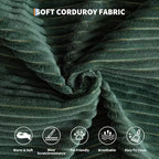 Corduroy floor sofa bed with pillows, convertible armrests and backrest, suitable for living rooms, bedrooms, and apartments.