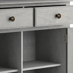 WYNDENHALL Hampshire 40 Wide Solid Wood Traditional Entryway Storage Cabinet - 40w x 15d x 36 h