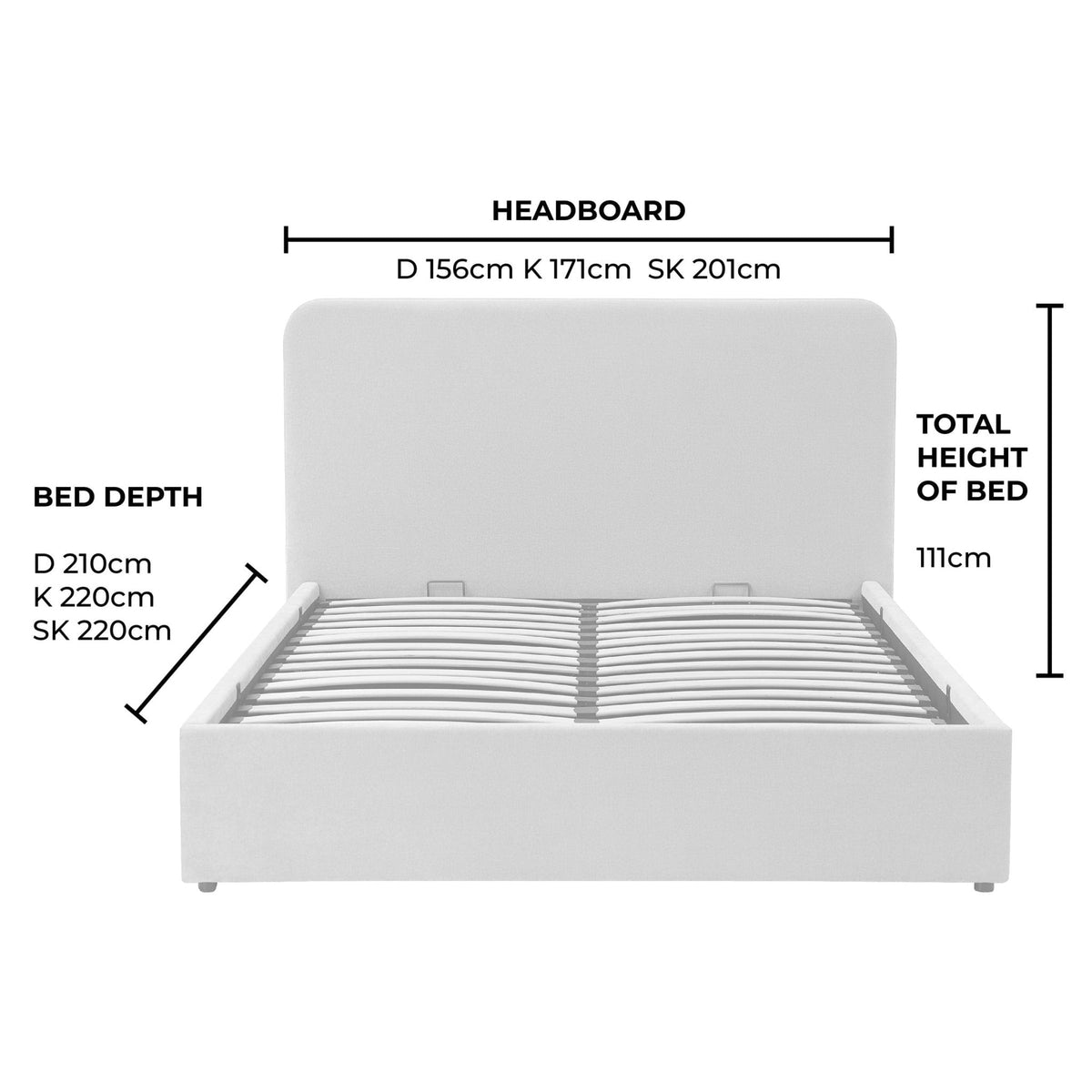 Storage Bed - Sage Stripe