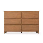 Solid Wood Farmhouse 6 Drawer Dresser