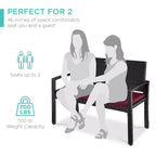 Best Choice Products 2-Person Outdoor Wicker Bench Garden Patio Porch Furniture w/ 700lb Capacity, Cushion
