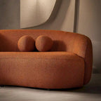 Blaine Japandi Style Luxury Modern Boucle Fabric Curved Sofa