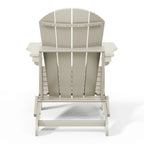 Polytrends Laguna Fade Resistant All Weather Outdoor Patio Folding Adirondack Chair