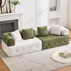 110.23 in. W Colorblock Modular 4-Seater Chenille Sofa with Curved Armrests