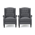 Walter Tufted Fabric Recliners (Set of 2) by Christopher Knight Home