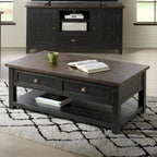 The Gray Barn Downington Solid Wood 2-Drawer Coffee Table