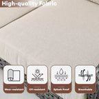 HOMLUX Set of 2 Patio Wicker Chairs Set Outdoor All Weather High Back Rattan Chairs