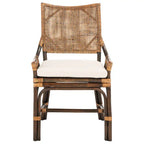 Coastal Rattan Cushion Chair 22 W x 24 L x 37 H 22W x 24D x 37H