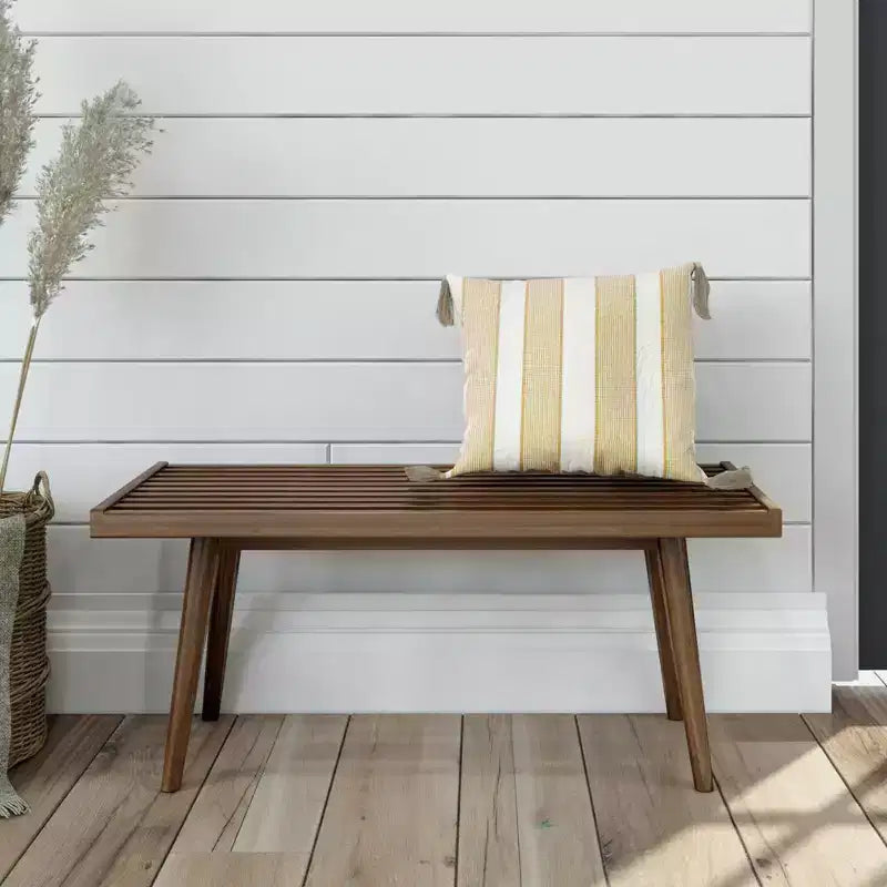 Plank+Beam Entryway Bench, Solid Wood End of Bed Bench for Bedroom, Hallway, Porch, 41.25