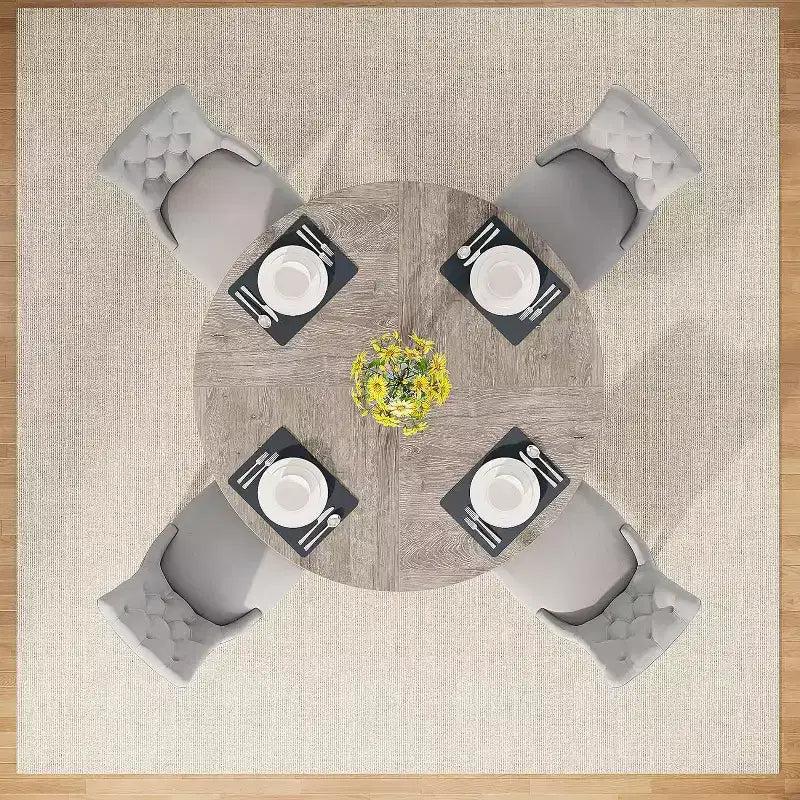 47 Inch Round Dining Table for 4 people