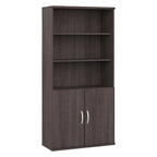Tall 5 Shelf Bookcase with Doors