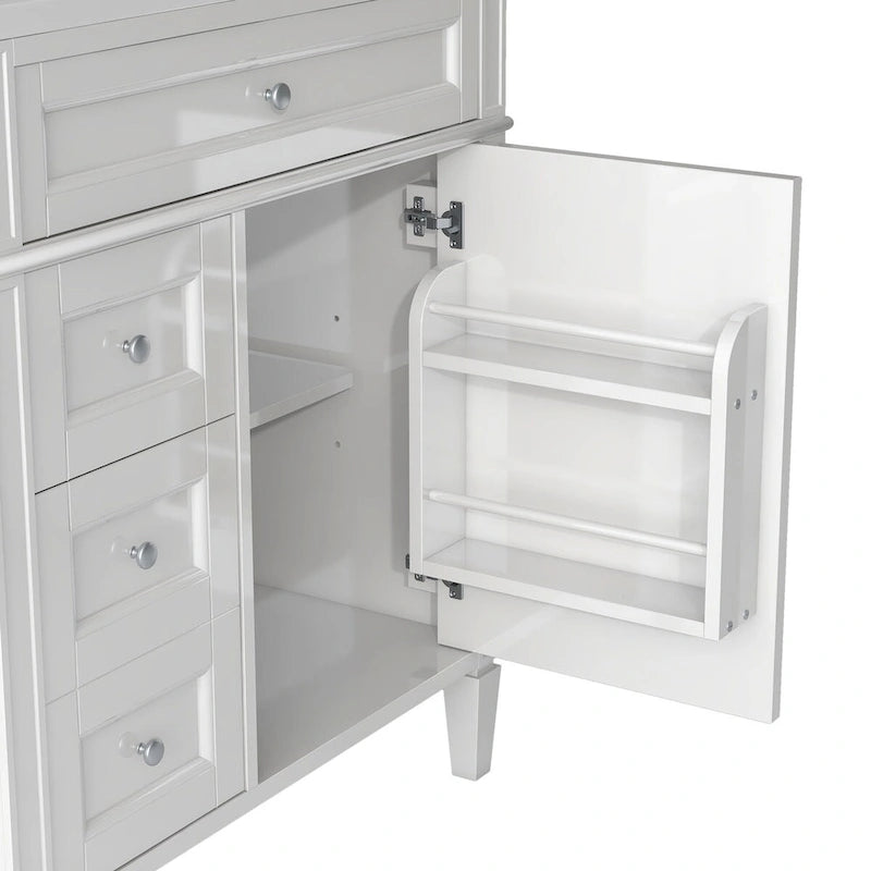 Bathroom Vanity with Top Sink and a Tip-out Drawer