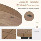 47 Inch Round Dining Table for 4 people