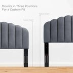 Veronique Twin Performance Velvet Headboard