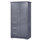 Tall and Wide Storage Cabinet with Doors for Bathroom/Office