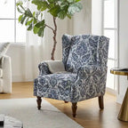 Gott Traditional Wingback Armchair with Solid Wood Legs by HULALA HOME