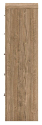 Brown Five Drawer Chest