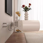 White Wooden Floating TV Stand with Storage for Living Room