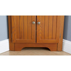 Farmhouse 4-Tier 72 Corner Kitchen Pantry Storage Cabinet with 8 Doors Tall Storage Cabinet and Adjustable Shelves