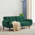 75.39 INCH Futon Sofa Bed, Convertible Folding Futon Couch Recliner Lounge For Living Room With 2 Pillow/Armrest