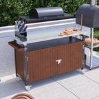 Outdoor Grill Cart With Stainless Steel Tabletop(no include stool)
