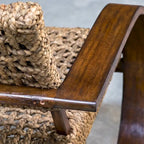 Natural Woven Banana Fiber Bohemian Accent Chair