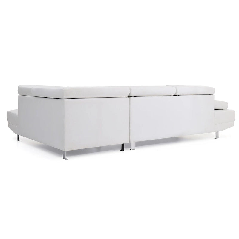 Riveredge 109 in. W 2-piece Faux Leather L Shape Sectional Sofa - 76L x 109W x 28H