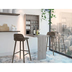 Foldable Table Tacoma, Seven Interior Shelves, White Finish,High quality and durable