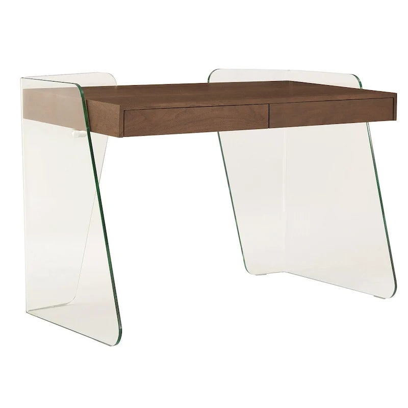 ARCHIE office desk with clear glass.