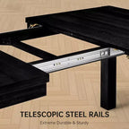 Modern Dining Set - 80 Table + 6 Cushioned Chairs, Solid Wood Frame, 400lbs Table Capacity, Easy Assembly