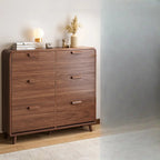 Traditional Hidden Adjustable 3 Tiers Solid Wood Shoe Cabinet