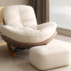 Scandinavian Upholstered Rocking Chair with Optional Ottoman