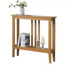 Narrow Console Table with Shelves for Entryway, Hallway or Living Room