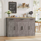 Celebalcony Buffet Cabinet with Storage,53.4 Large Kitchen Storage Cabinet with 3 Drawers & 4 Doors, Adjustable Shelf for Kitchen,Living Room