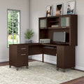 Bush Furniture Somerset 60W L Shaped Desk with Storage Hutch