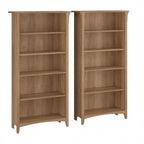 Salinas Tall 5-shelf Bookcase (Set of 2) by Bush Furniture