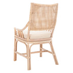 Coastal Rattan Cushion Chair 22 W x 24 L x 37 H 22W x 24D x 37H