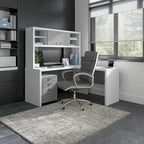 Echo L Shaped Desk with Hutch and Drawers