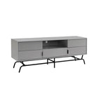 DH BASIC Modern 60-inch 3-Drawer Media Cabinet TV Stand with Cable Hole by Denhour