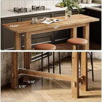 63-Inch Solid Wood Bar Height Pub Table for Kitchen, Caf¨¦ or Restaurant