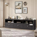70 Mid-Century Modern Entertainment Center with Storage Drawer & Open Shelves