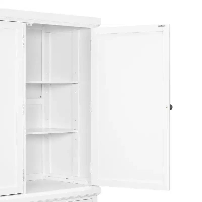 Whisen 73 Freestanding Wooden Kitchen Pantry Cabinet with Drawers and Adjustable Shelves for Storage and Organization in Dining Room or Kitchen