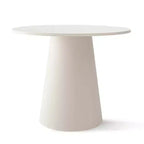 Small Dining Table Set for 2, Beige Upholstered Chairs, Round Pedestal Dining Table, Compact Modern Kitchen Furniture-Panipeachy