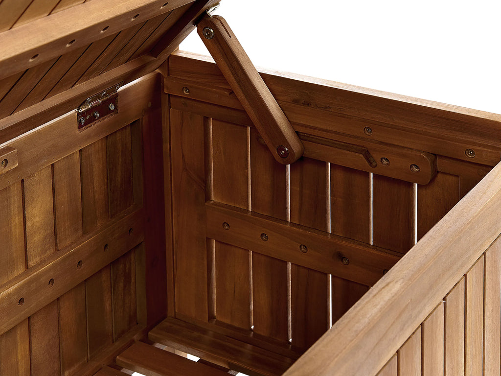 Panchina da giardino 160 cm con contenitore Legno dacacia Marrone
