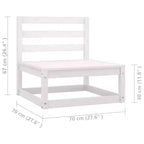 vidaXL Patio Furniture Set 10 Piece Outdoor Sectional Sofa Solid Wood Pine