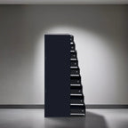 Narrow Wooden 9-Drawer Cabinet with Smooth-Glide Drawers and Top Storage Shelf