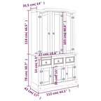 vidaXL Corona Highboard
